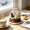 Lightweight Acrylic Holiday Gift Christmas Crystal Ball Figurine 2D Winter Cottage Carousel Transparent Igloo Ornament Tabletop Ornaments for