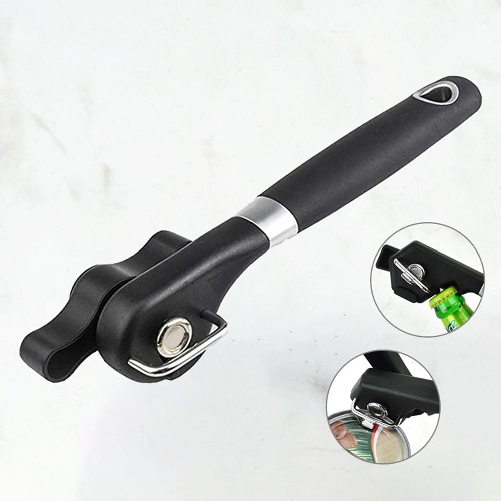 Safe Cut Can Opener, Smooth Edge Can Opener Handheld Easy Turn Knob Manual Can Opener, Ergonomic Smooth Edge, Food Grade Stainle