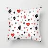 Luxury Home Decoration Pillowcase Props Hearts Square Black Heart Poker Pattern Office Sofa Car Cushion Cover