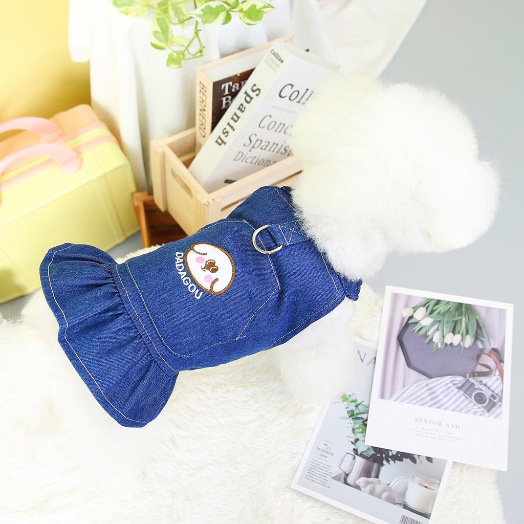 Pet Pull-on Denim Skirt Pet Dog Clothing Pet Apparel Spring & Summer Arrivals