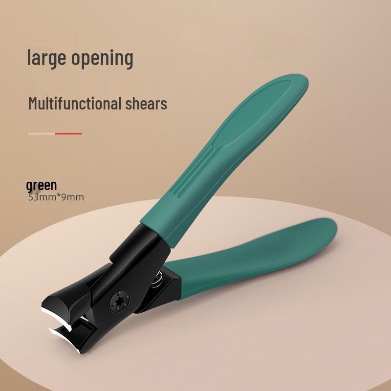 High-Grade Anti-Splash Angled Nail Clippers Set - Large Opening, Three-Piece for Grooved Nails