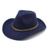 Cappello da Jazz da Gentleman Stile Originale Bordo Piegato Cappello a Cilindro Retrò Cappello in Feltro di Cashmere Etnico Occidentale Cappello per Bambini