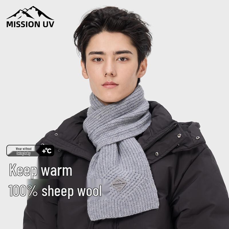 

MISSION Men s UV Pure Wool Neck Warmer
