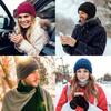 Fleece Warm Hat Winter Cap Men Women Outdoor Sports Skiing Cycling Hat Windproof Soft Beanie Cap Male Lady Autumn Winter Hats