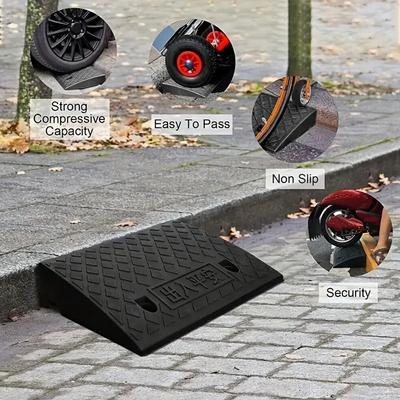 Portable Car Wheel Driveway Ramps Anti-Slip Wheel Chock Heavy Duty Threshold Ramp Kit For Car Trailer Truck Bike Accessories