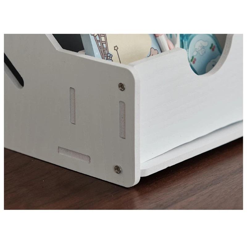 Desk Organizer Shelf - Multi-purpose Book Magazine Storage Stand Holder for School Office Supplies