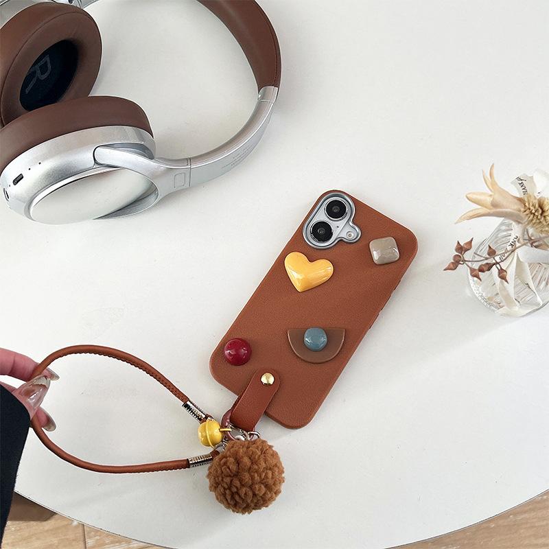 

Круглий Силіконовий Чохол-Телефон з Мотузкою для Apple 16promax Жіноча Нова Модель для IPhone17 Протиударний 14 For iPhone 17Promax