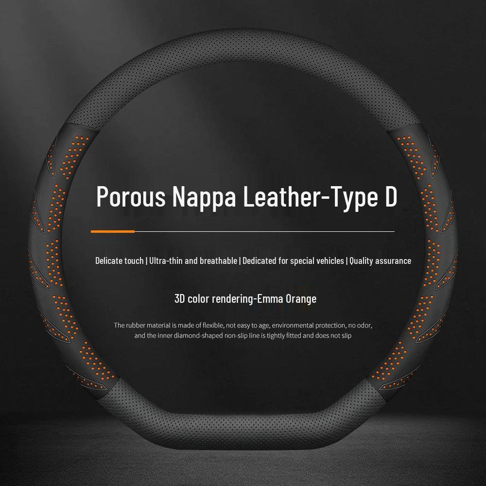 Carbon Fiber Texture Suede Steering Wheel Cover, Non-Slip, Sweat-Absorbent, Universal, All-Season Design.