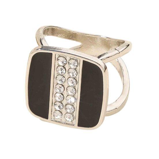 Commuting Scarf Pin Square Button, Vertical Rows of Rhinestone Design, Smooth Buckle Silk Elegant Clip for Shawls And Collars Oxidation Resistant