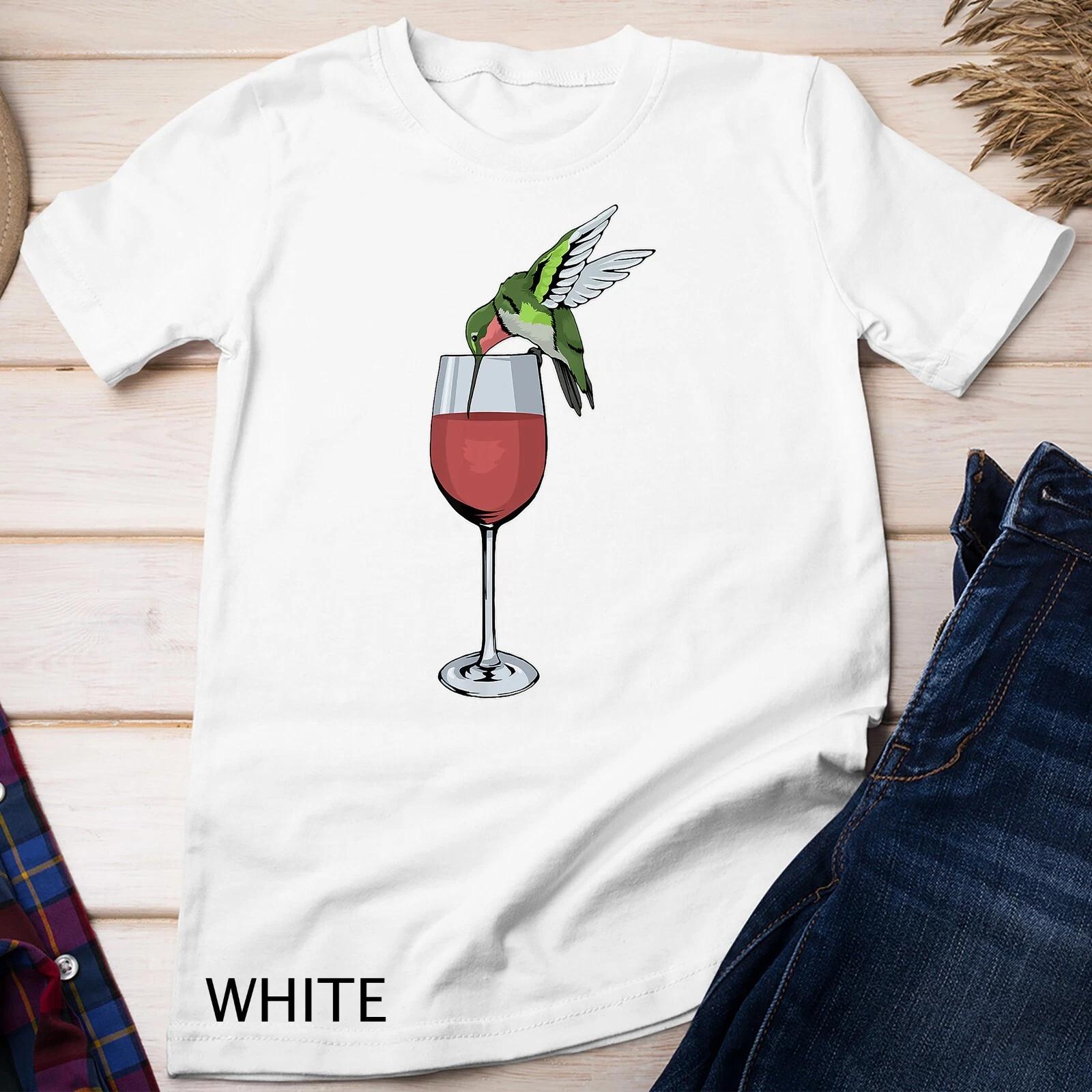 Hummingbird Wine Tshirt Bird Spirit Animal Wine Hummingbird Unisex T-shirt S