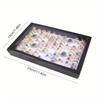1PC 100 Slot Flocking Jewelry Holder Storage Box Ring Earrings Pendant Display Case Organizer Jewelry Organizer
