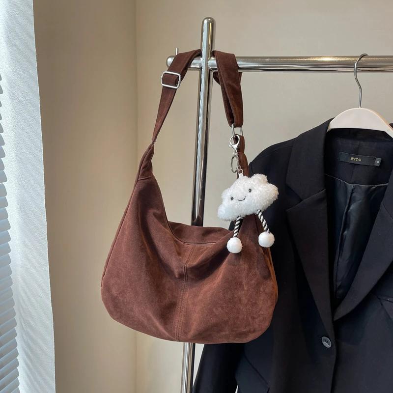 Matte Women's Crossbody Bag  Large Capacity  Pendulum Shoulder Bag  Niche Small Design  Retro