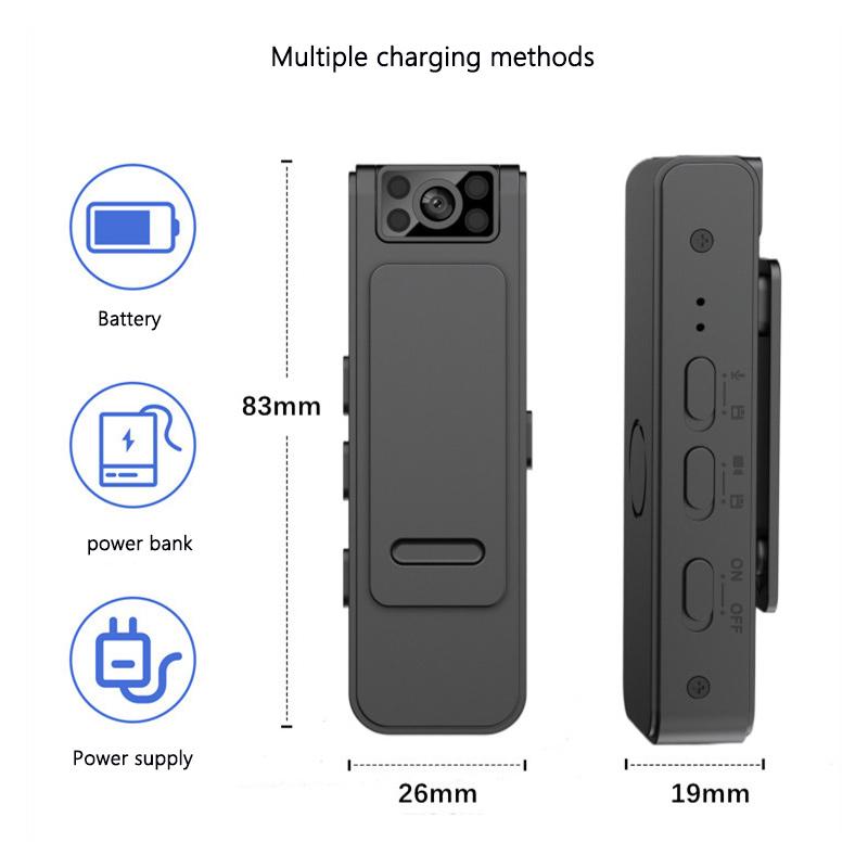WLAN Tragbarer Taschenrekorder 1080P High-Definition Sport Outdoor Kamera Strafverfolgungsrekorder
