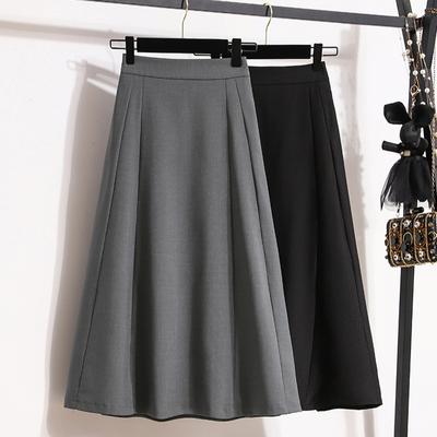 DIMANAF 2025 Women Summer Plus Size High Waist Skirts Vintage Elastic Pleated Elegant Long Skirts 5XL