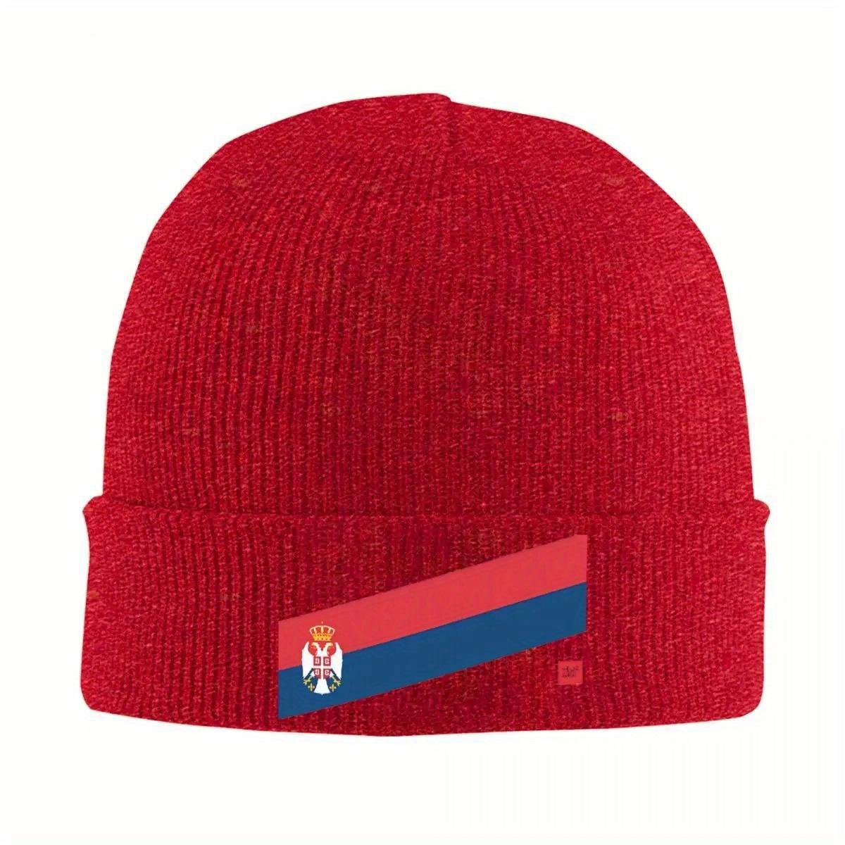 Serbia Tennis Hat Autumn Winter Skullies Beanies Warm Cap Unisex Women Knitted Caps