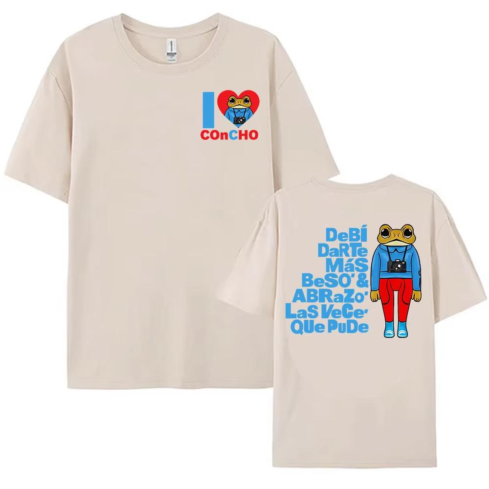 I Love Concho DTMF Printing T-shirt Bad Bunny Debí Tirar Más Fotos Tshirts 2025 Album Graphic Fashion Tee-shirt Women Clothes