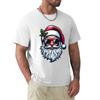 Cool Claus  Stylish Santa With Sunglasses Holiday Illustration Tshirt Stylish Graphic Short Sleeve Top