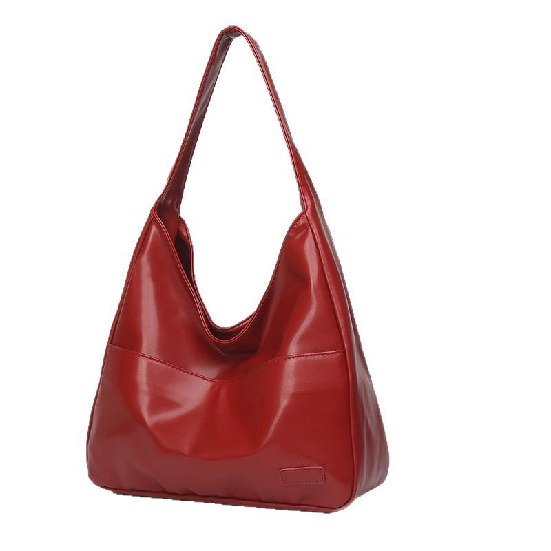 Soft Leather PU Tote Bag Large Capacity Bag Women's Work Commuting Can Put Tablet Women's Bag Korean Version Simple Shoulder Bag