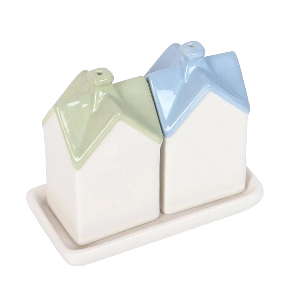 Something Different Pastel House Salt and Pepper Shakers