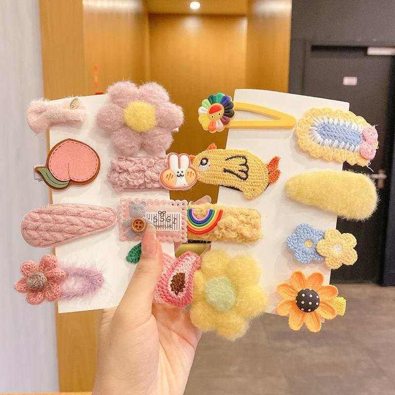 Autumn/Winter 2025 Lambswool Plush Hair Clip: Cute BB Clip Headwear for Women & Children