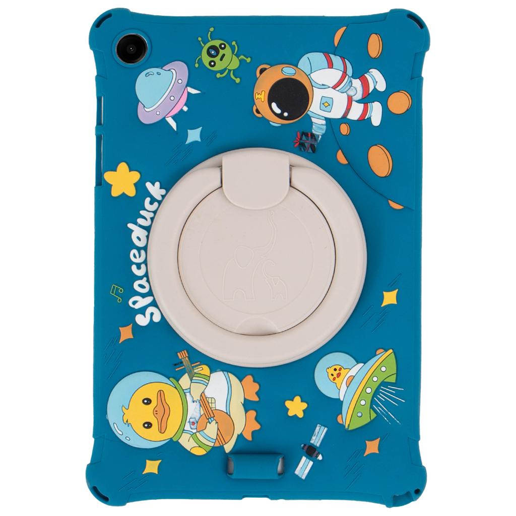 For Samsung Galaxy Tab A9+ X216 Case Cartoon Design Rotatable Kickstand Silicone Tablet Cover