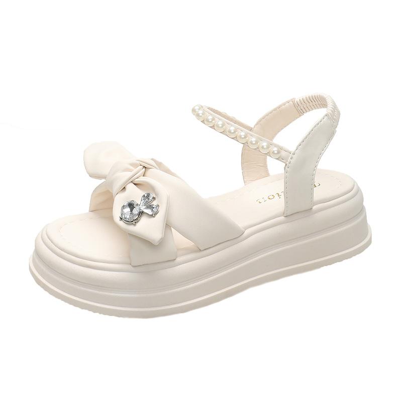 

Large size sandals 41-42 women s outer sandals with skirts muffin pregnant women s cool slippers 42 белый