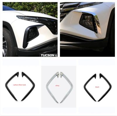 Pre Hyundai Tucson NX4 2020 2025 Predný kryt hmlového svetla Lišta Dekorácia nárazníka Obočie Veko Dekoračná lišta z uhlíkových vlákien Chróm