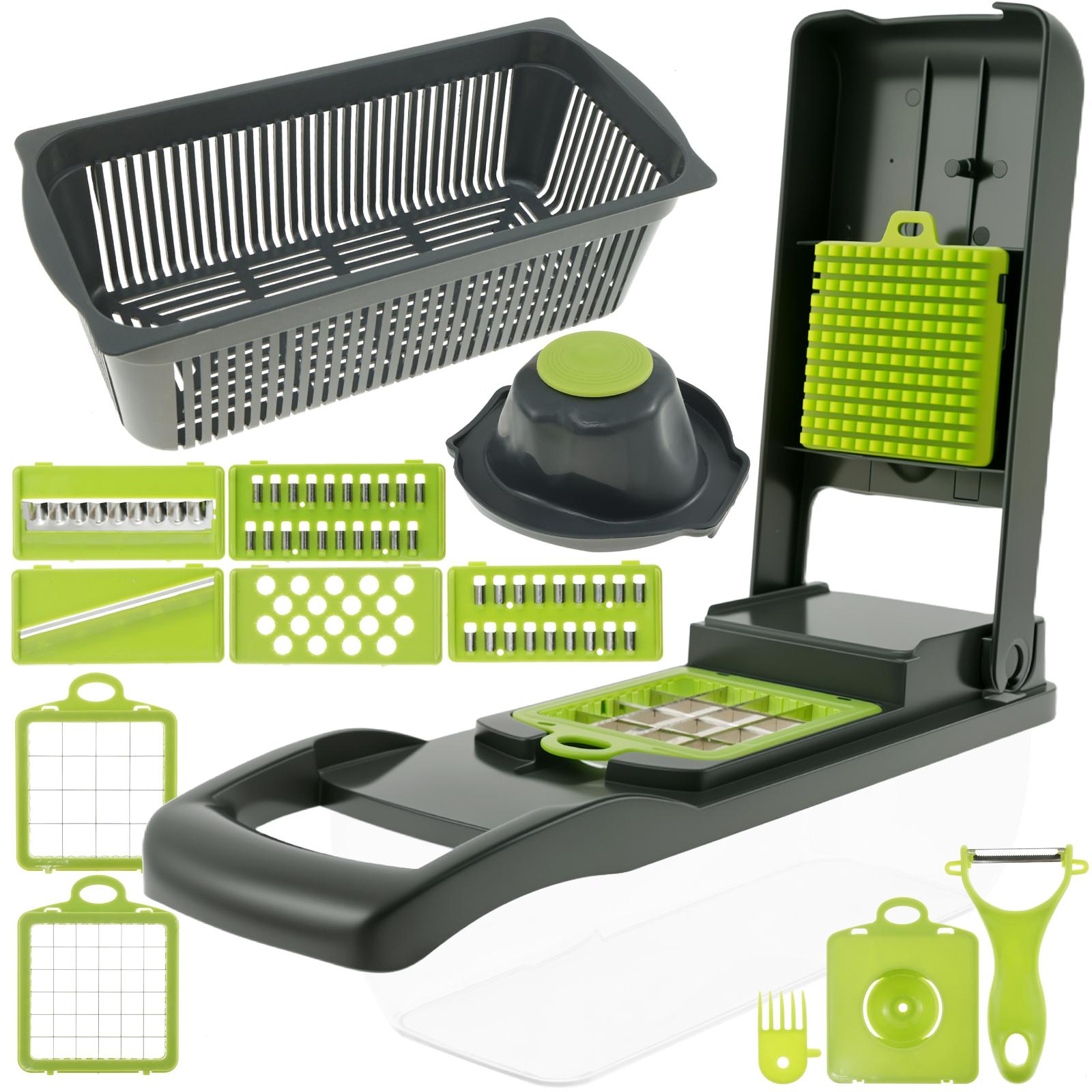 

Vegetable Chopper with 2.5L Container Multifunctional Food Chopper Efficient Veggie Cutter for Salad Potato Carrot Food Chopper