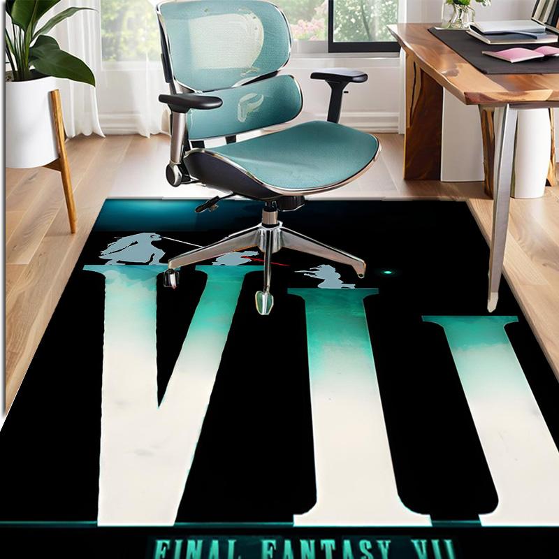 Final Fantasy Pattern Rug, Indoor/Outdoor Mat, for Picnic, Gameroom, Bedroom, Office, Living Room, Home Decor Carpet, Birthday Gift