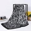 Women Neck Scarf Vintage Ethnic Style Contrast Color Square Shape Breathable Head Protection Soft Fabric Silky Women Head Wrap Female Headwear