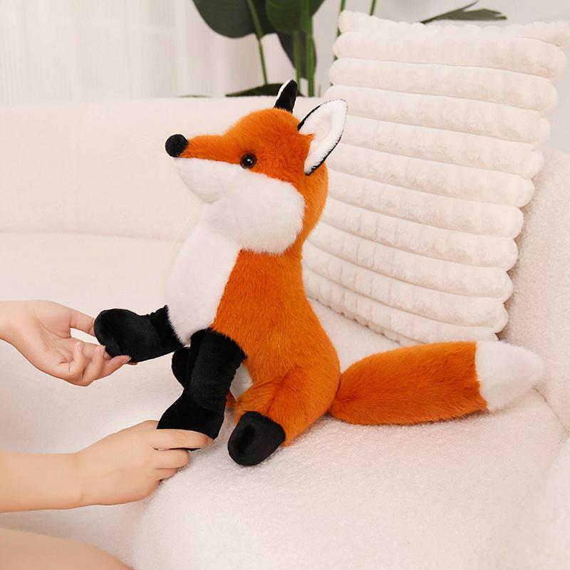 19~34cm Flauschiges Oranges Fuchsplüschtier Stofftier Simulation Cartoon Tier Plüschtier Schlafbegleiter Geschenk