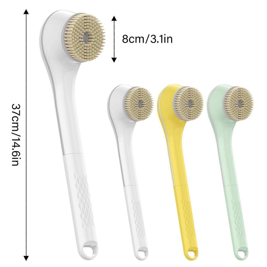 Rechargeable Shower Brush Efficient Electric Washing Brush Electric Bath Brush Plastic Texture for Full Body Cleansing  White