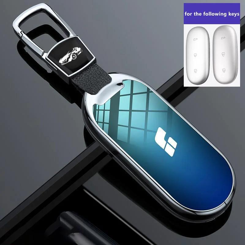For Li Auto Lixiang L7 L8 L9 2022 2024 2025 Zinc Alloy Key Protect Case Cover Smart Remote Holder Shell Keychain Car Accessories