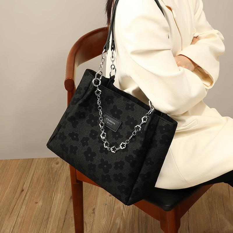 

Сумка Дизайн Женская Сумка Холщовая Сумка Сумка-тоут Маленькая Большая Вместимость Сумка Через Плечо чёрный