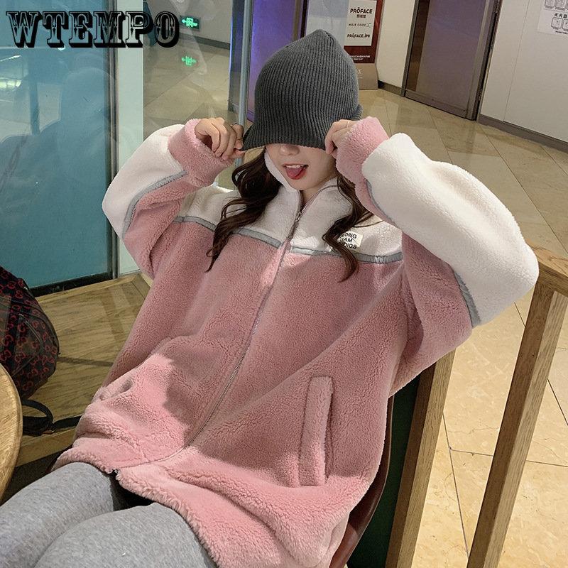 Повседневное женственное зимнее пальто из овечьей шерсти с воротником-стойкой на молнии — фото 7