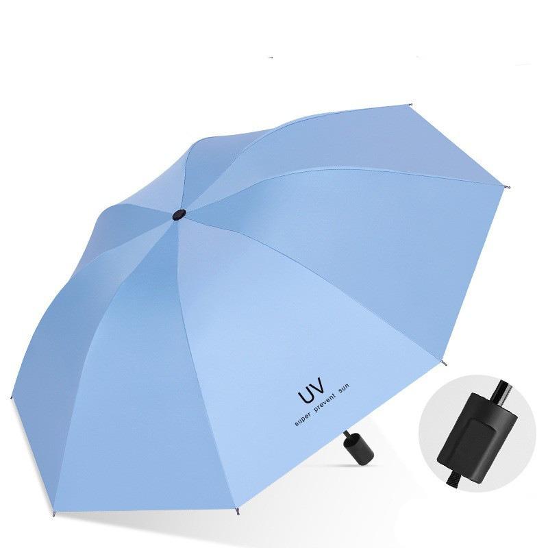 Double keel reinforced folding umbrella sun protection weather and rain dual-purpose business men's automatic umbrella custom logo advertising