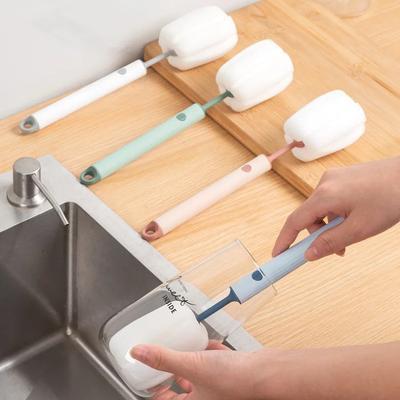 1pcs Sponge Cup Brush Detachable Cleaning Household Bottle Brush Long Handle Insulated Cup for Removing Tea Stains
