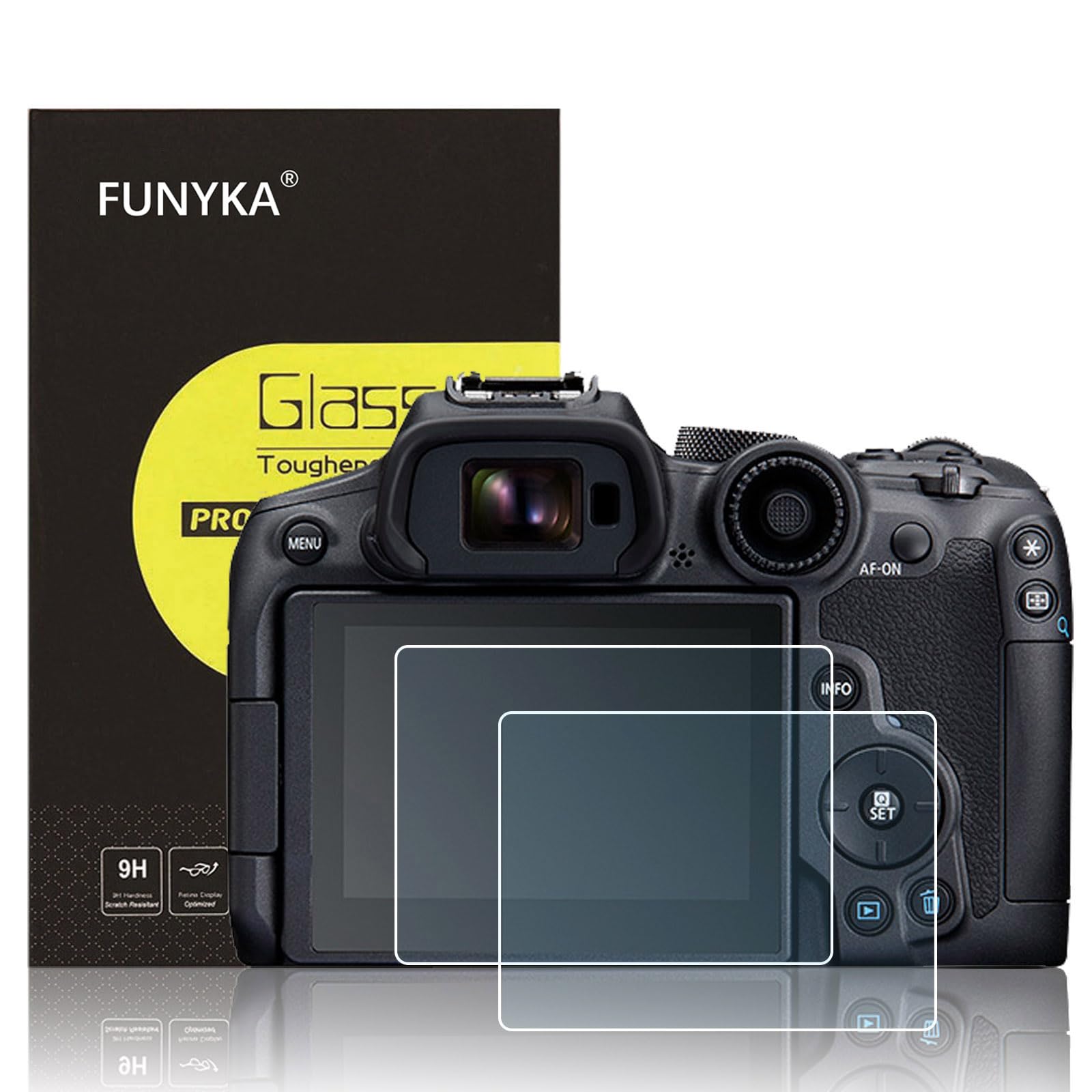 

R7 Set of 2 Glass Screen Protectors for Canon EOS R7 Over 9H and [Canon Exclusive] Ultra-Thin (EOSR7), 95% Transmittance, Hardness, Water-, Oil-,