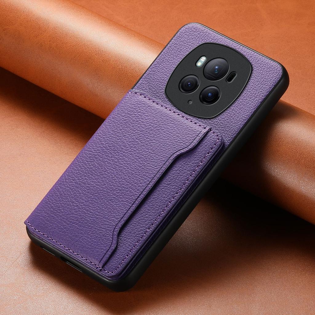 Denior for Magic 7/6/5 lychee pattern imitation leather Honor 100/90Pro card holder mobile phone case