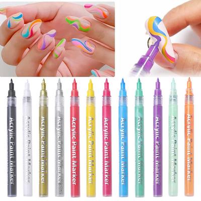 Praktischer Nagelliner-Stift, schnell trocknende Kunststoff-DIY-Dekoration