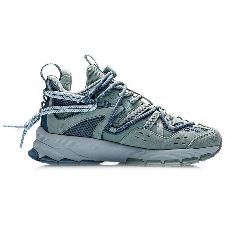 Li-Ning Non-Slip Breathable Low-Top Casual Shoes Men Sneakers Gray-Mist-Green ARDQ007-2