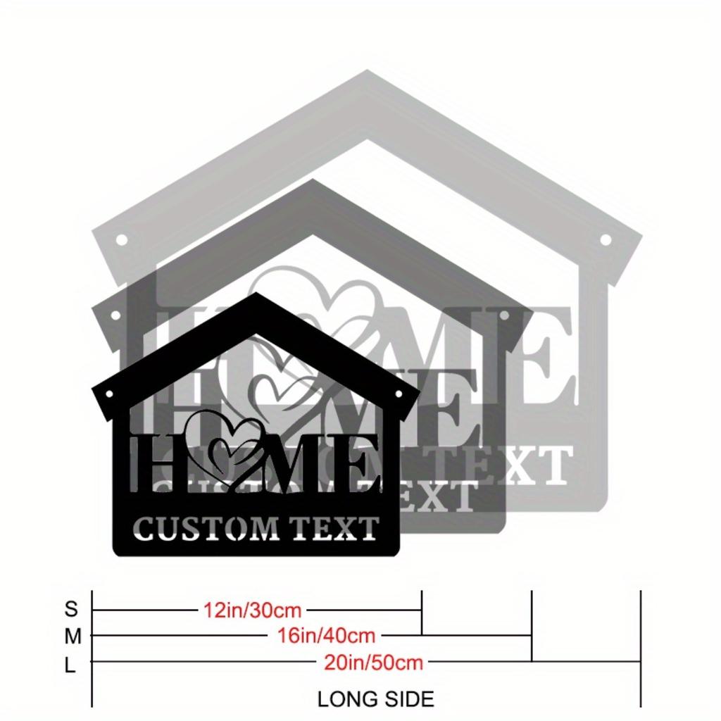 Custom Metal Wall Art Sign Personalized Family Name Text Rustic Farmhouse Decor for Indoor Outdoor Living Room Bedroom Home Housewarming Gift