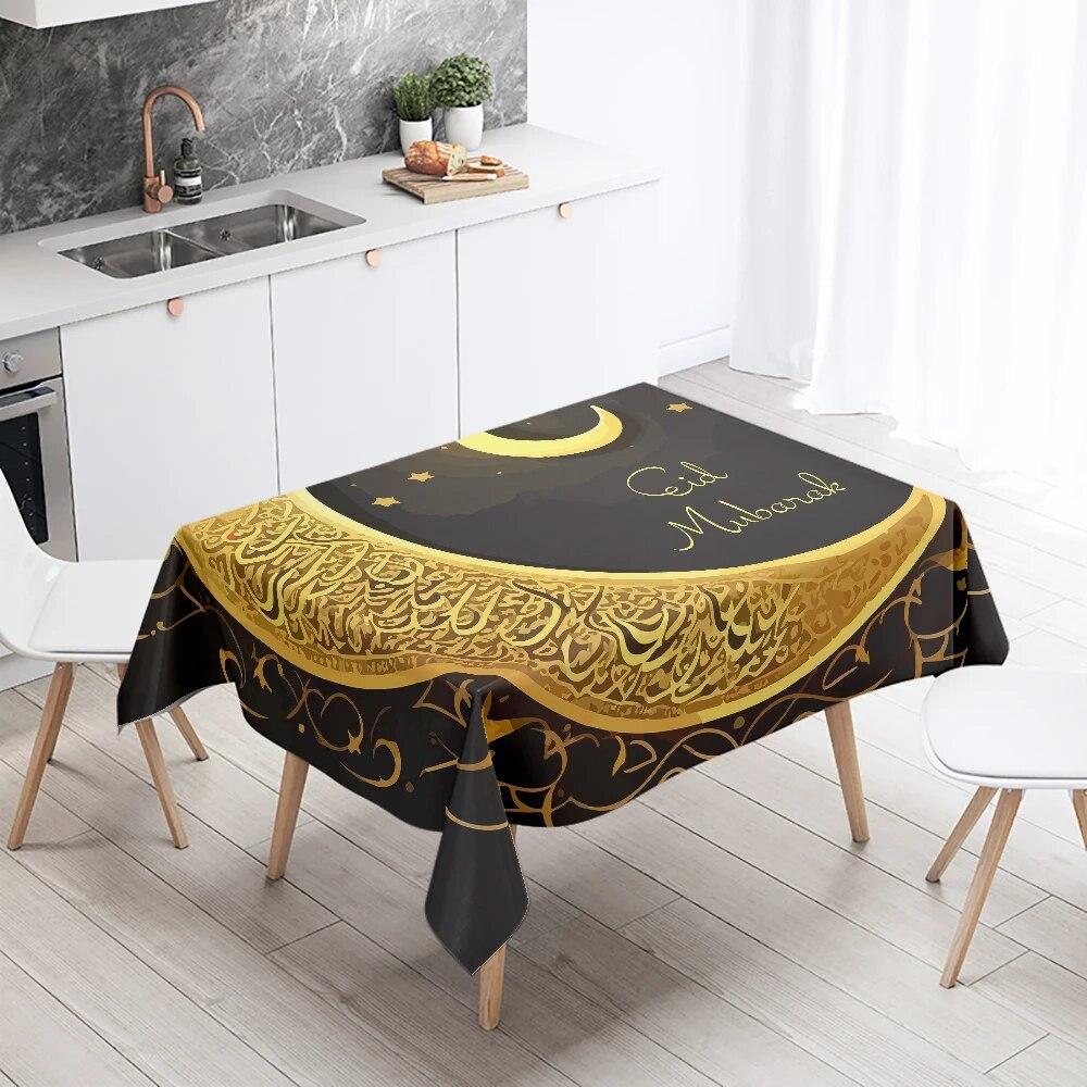 Eid Decoration Tablecloth Waterproof and Oil-proof Tablecloth Restaurant Banquet Home Kitchen Table Decoration