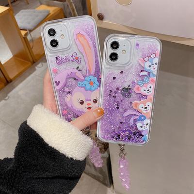 Glitter Quicksand Ballet Rabbit iPhone Case for Apple 11, 12, 13 Pro Max, X with Lanyard