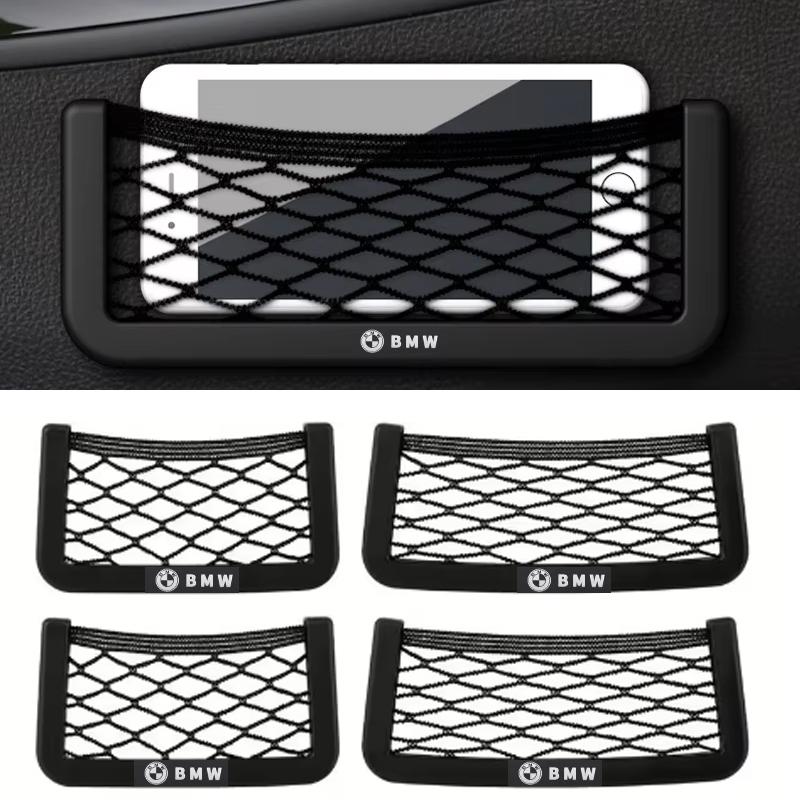 Car Storage Net Bag Phone Holder Pocket Organizer For BMW Performance M E46 E90 E60 F30 F10 E36 G20 E92 X2 X5 Accessories M1 M2 gjbn47