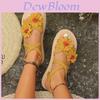 Summer Fashion Womens Cross Strappy Flower Sandals Eva Sole For Casual Wear