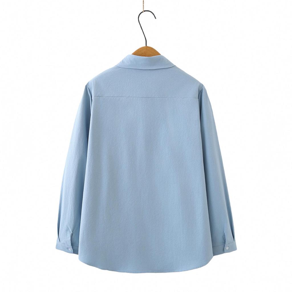 2026 Spring Retro Plus Size Cotton Embroidered Long Sleeve Cardigan for Women - Slimming 200 Jin Top for Plus Size 