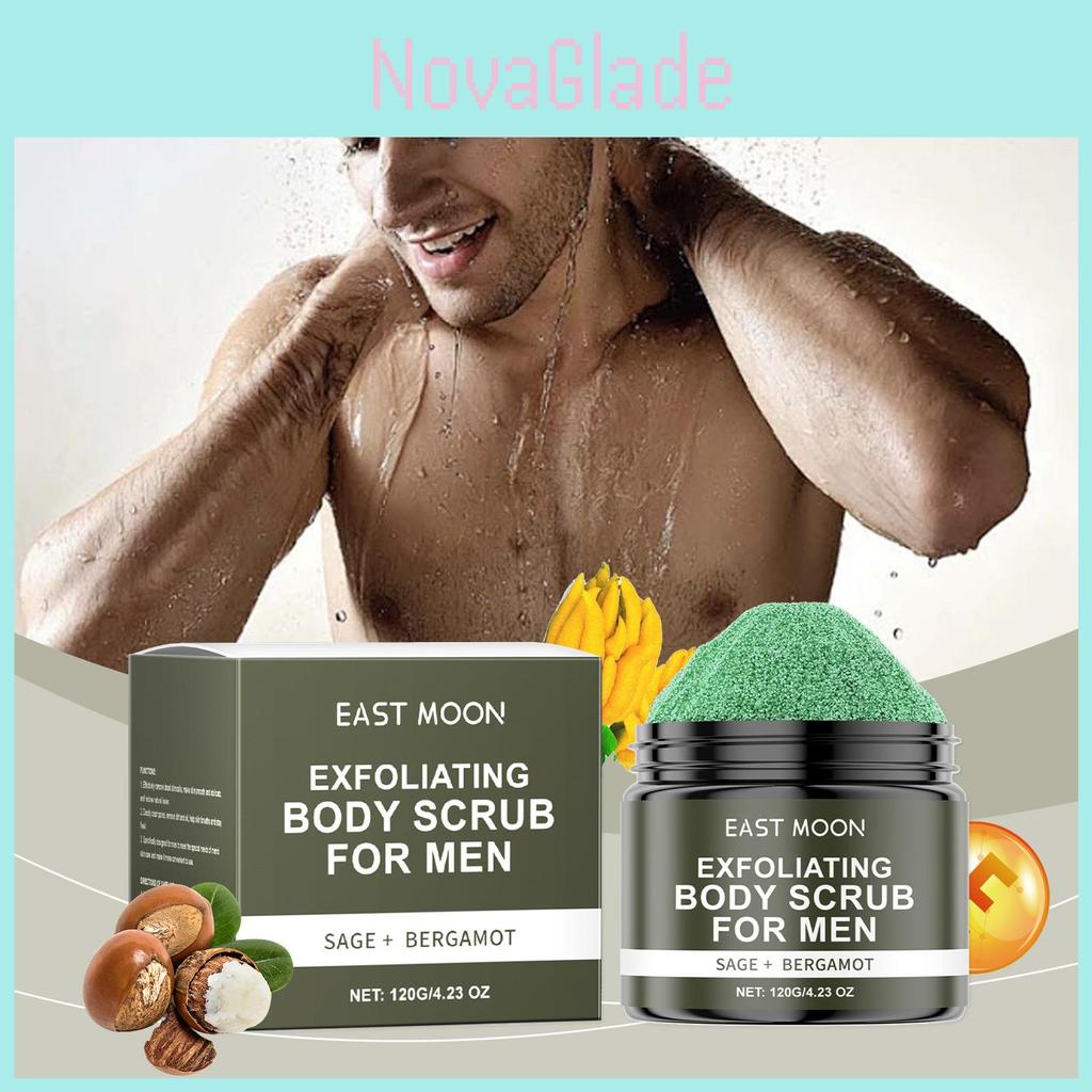 East Moon Gentle Exfoliating Body Scrub For Men With Unique Buddha Hand And Sage Ingredients