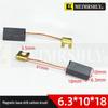 Durable Carbon Brush for 215 Slotting Machine, 7*18*21mm, Double Copper Wire