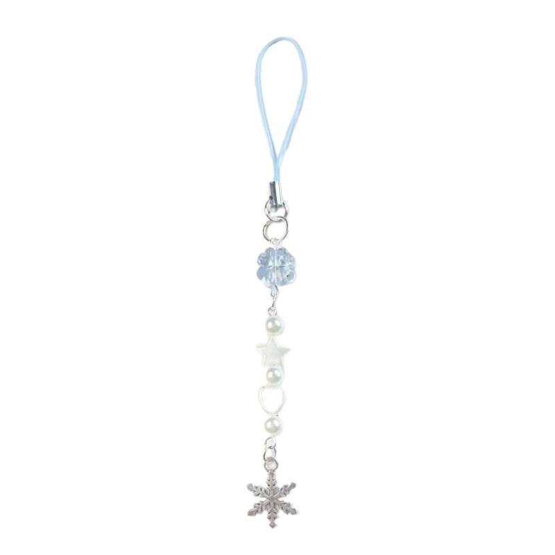 

Подвеска для телефона Luck Clovers Pearls Snowflake, элегантная сумочка, модный аксессуар для модных женщин и дам синий